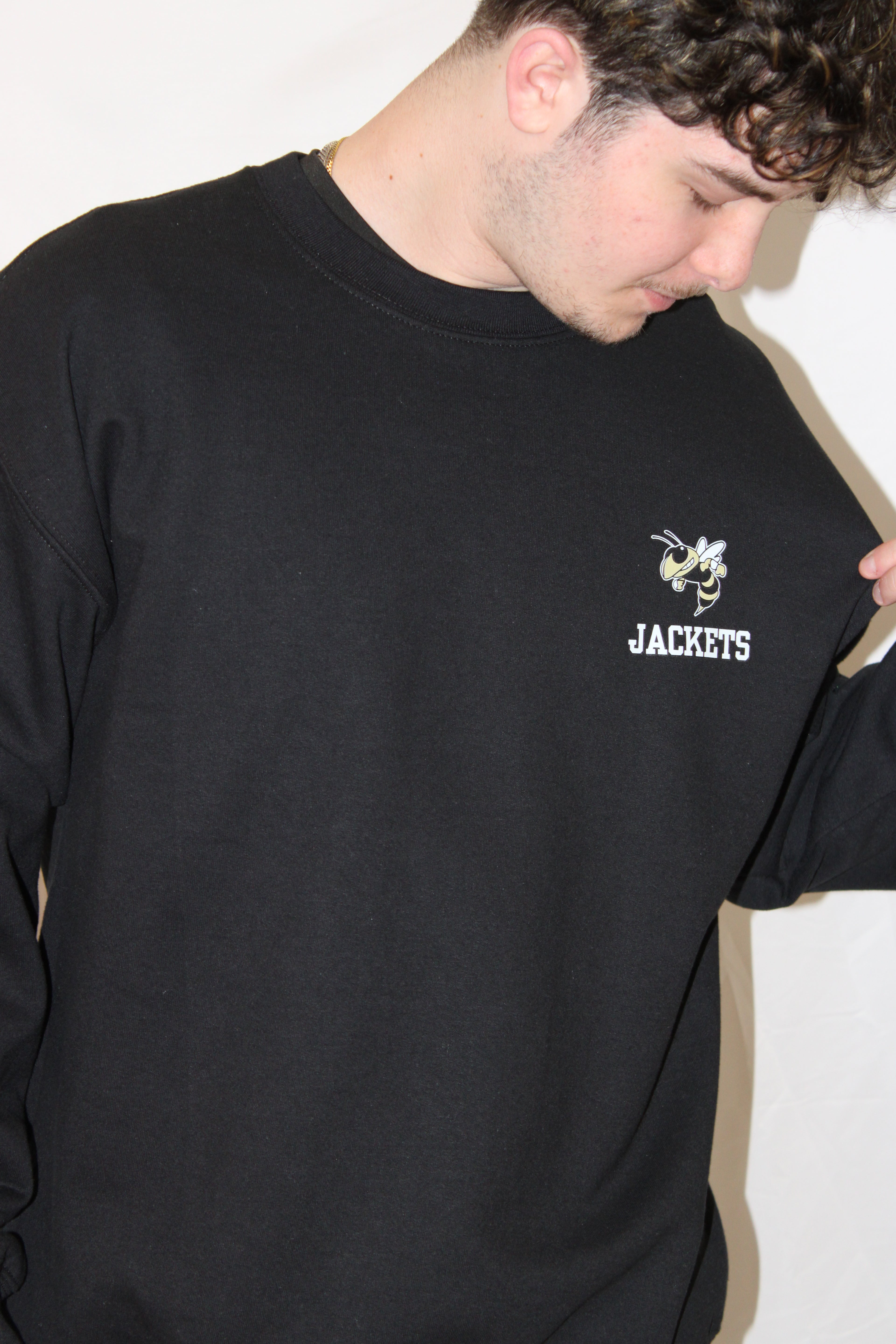Buzz Jackets with Black and Gold Back Crewneck