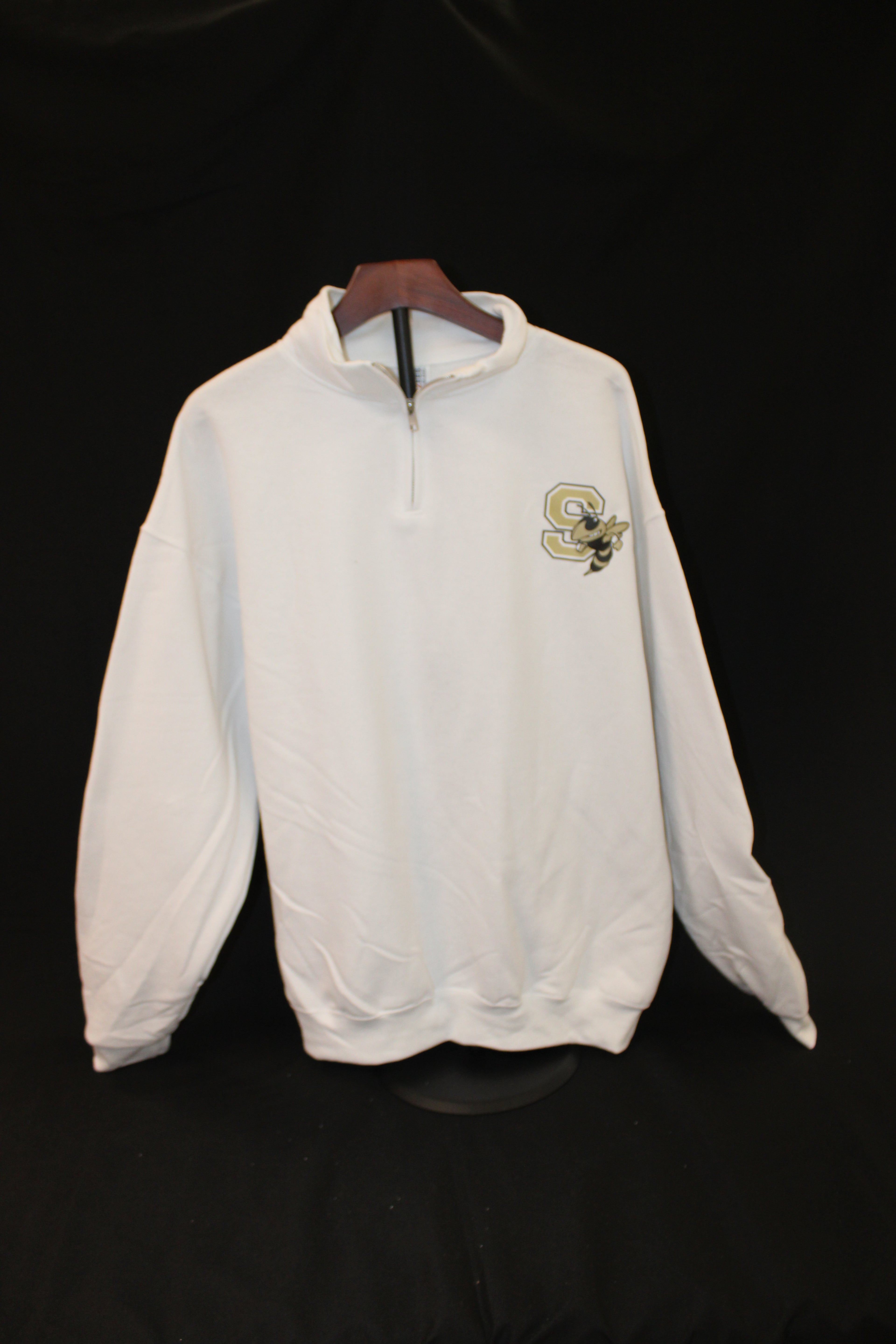 LIMITED STOCK-White Quarter-Zip