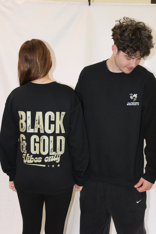 Buzz Jackets with Black and Gold Back Crewneck